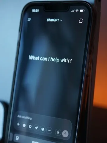 AI chat assistant open on a smartphone