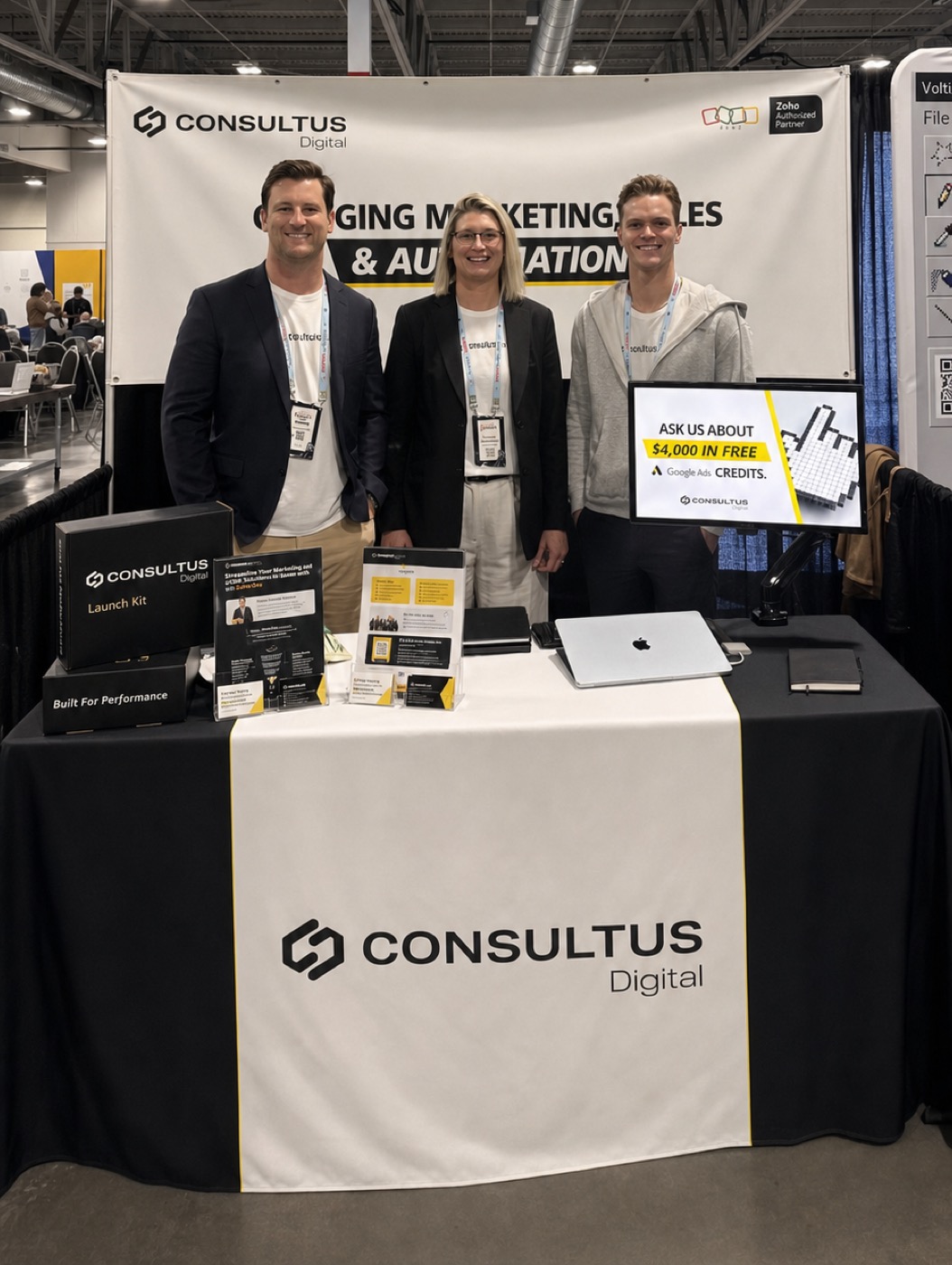 The Consultus Digital team at a conference booth