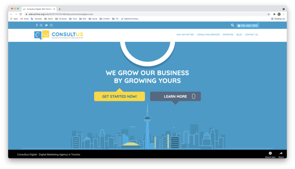 Our Website Previously Looked - Consultus Digital