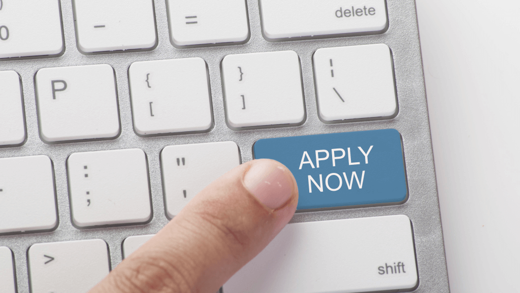 Someones finger hovering over the Apply Now button for the CDAP boost your technology grant program of $15k
