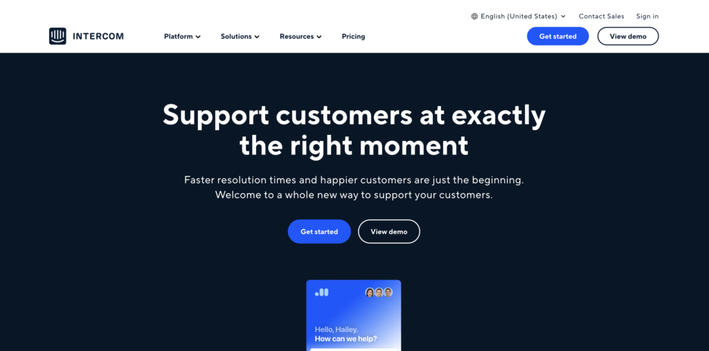 Intercom Landing Page Hero Banner Image - Consultus Digital