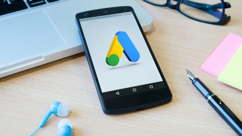 Desktop screen of Google Ads campaign