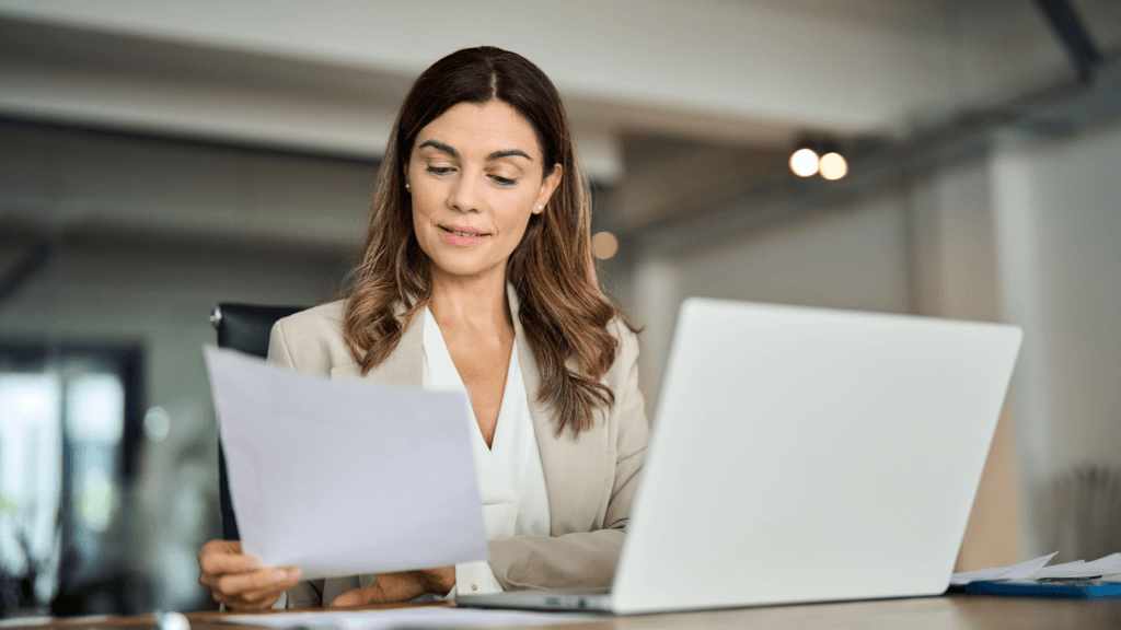 A lawyer crafting a message for a video marketing campaign