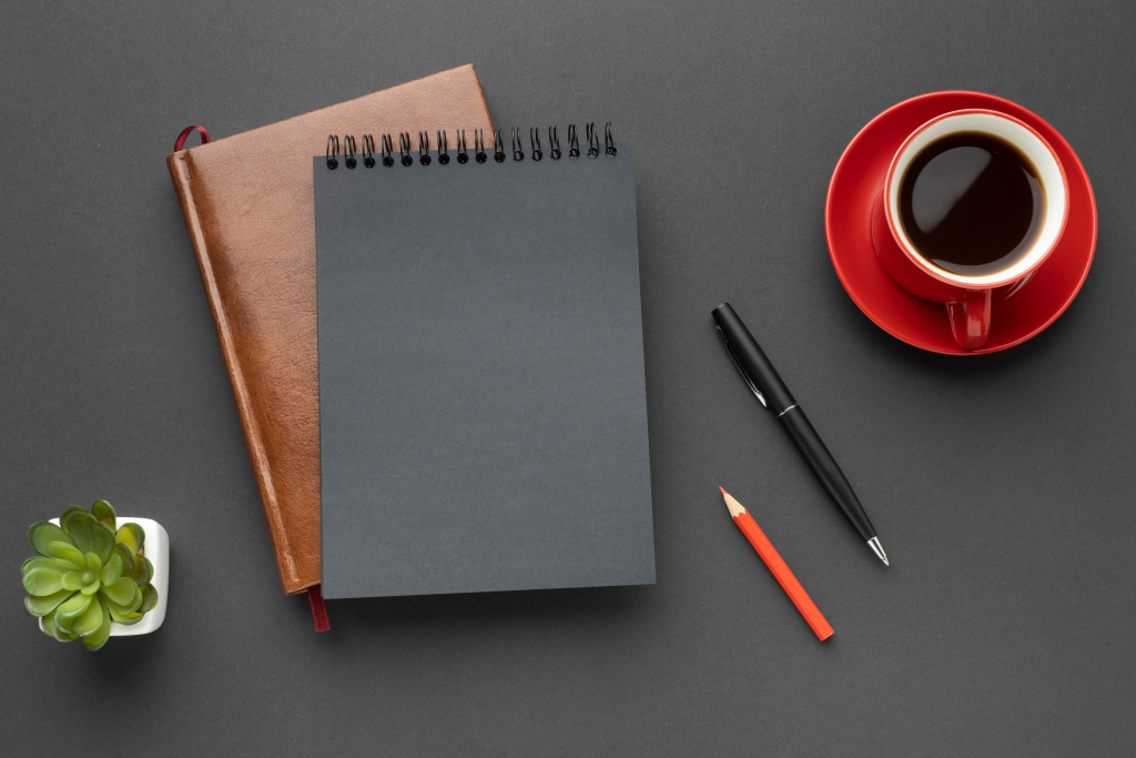 Moleskine notebook and accessories