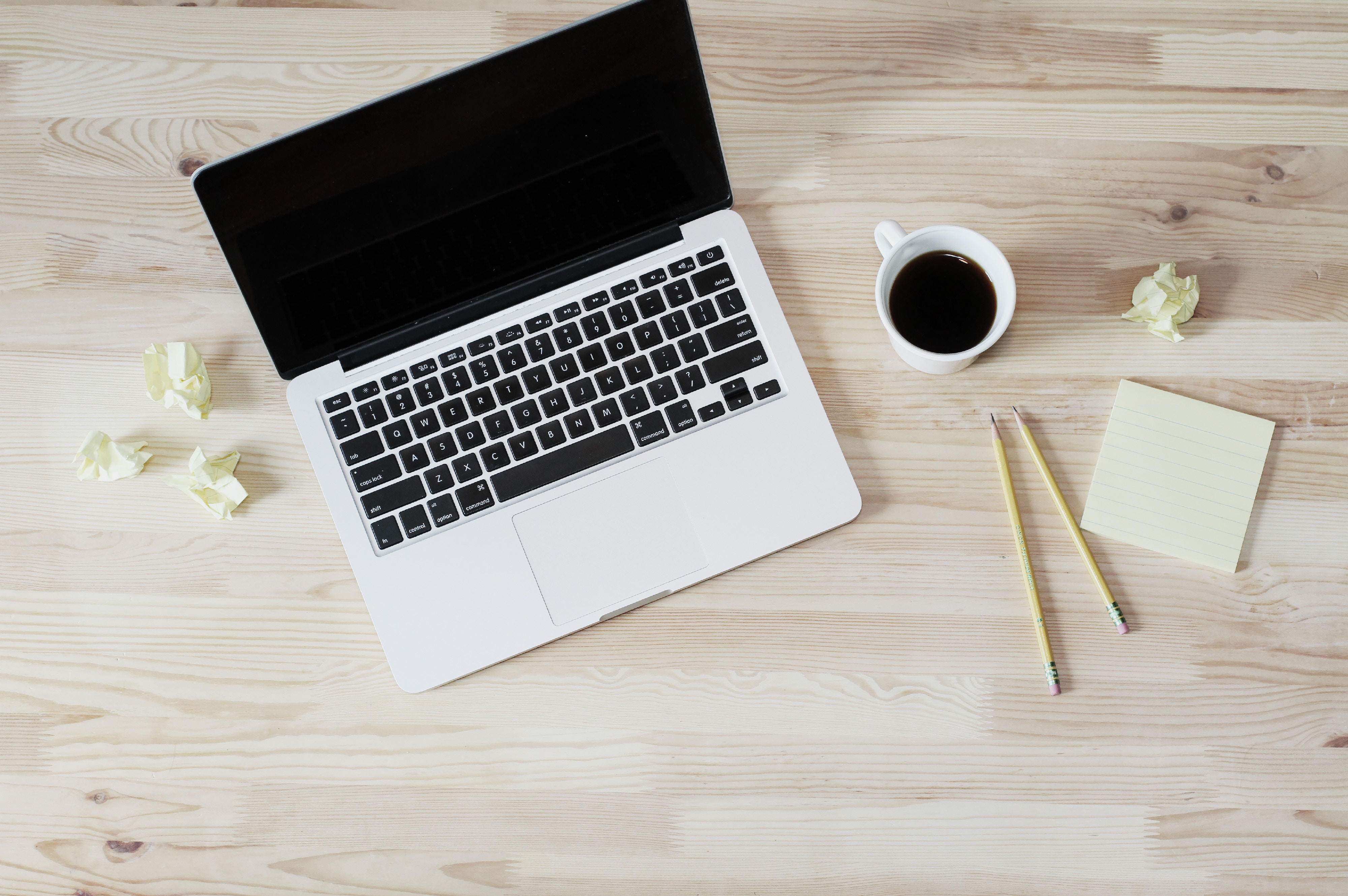 laptop and coffee to write about how blogging can help grow your business